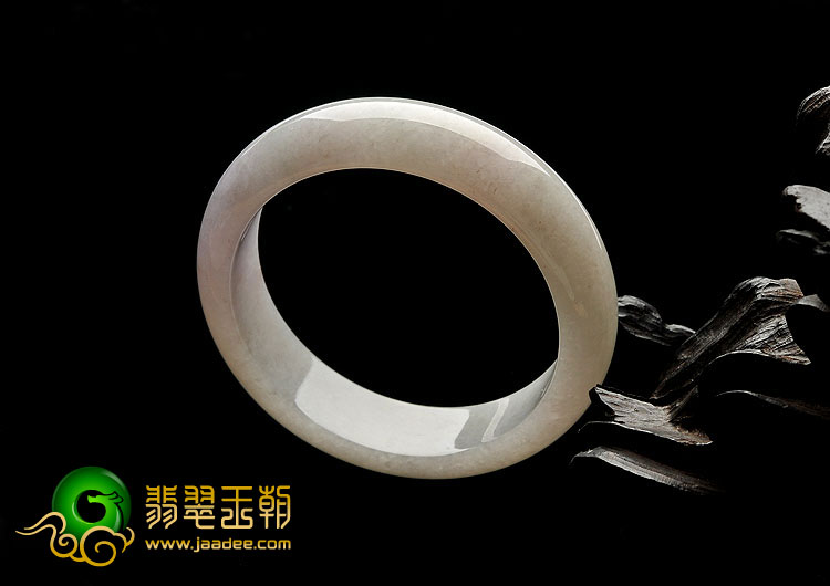 糯冰种晴水略带紫罗兰缅甸翡翠A货手镯（58.3mm）