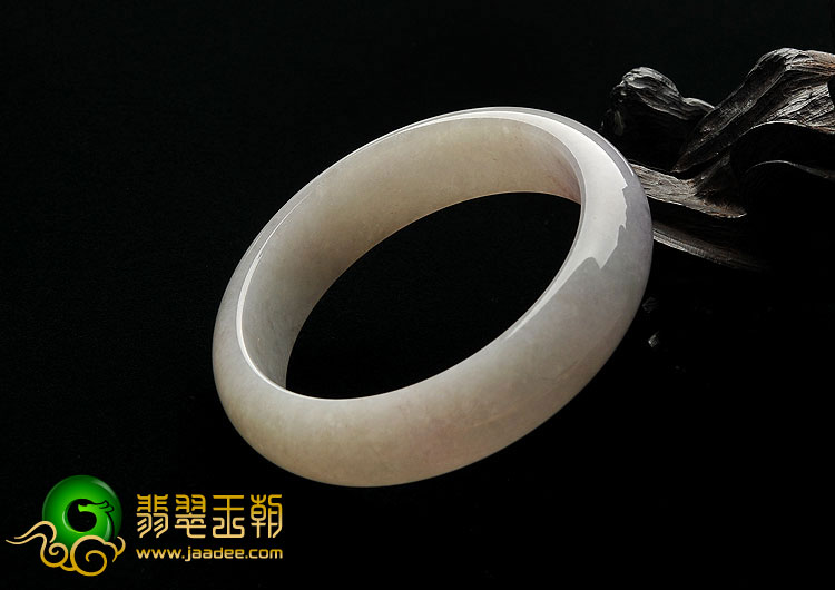 糯冰种晴水略带紫罗兰缅甸翡翠A货手镯（58.3mm）