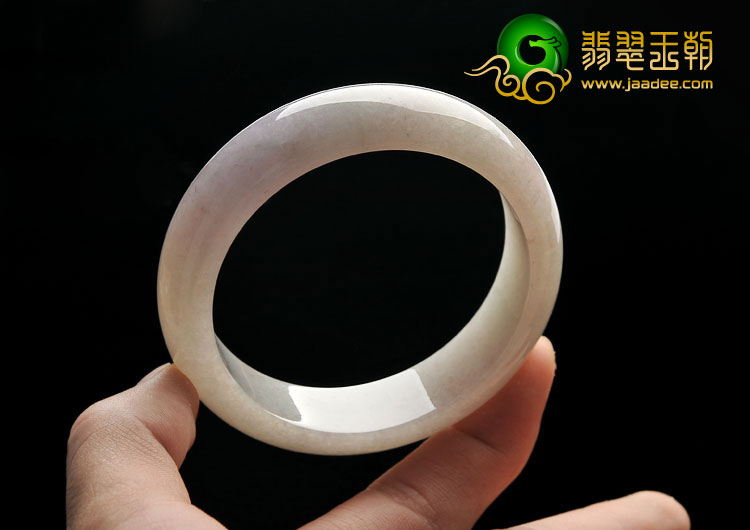 糯冰种晴水略带紫罗兰缅甸翡翠A货手镯（58.3mm）