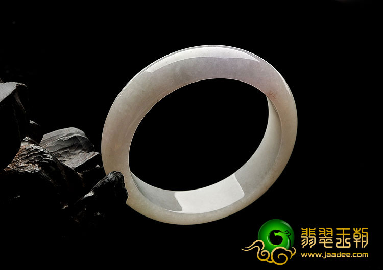 糯冰种晴水略带紫罗兰缅甸翡翠A货手镯（58.3mm）
