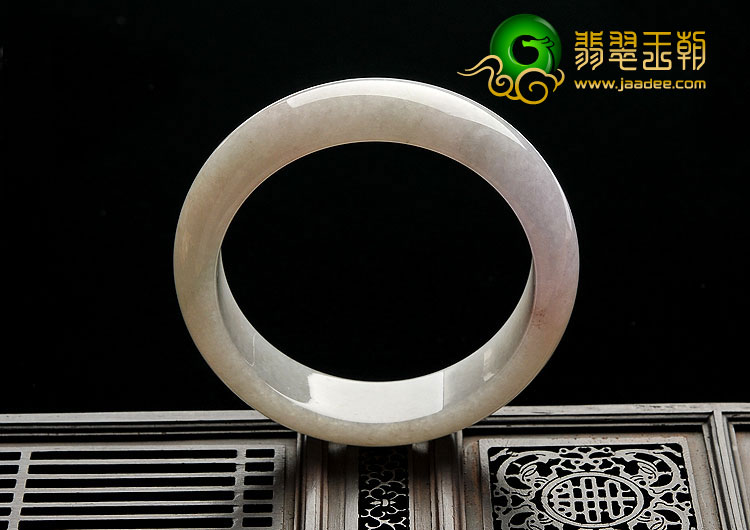 糯冰种晴水略带紫罗兰缅甸翡翠A货手镯（58.3mm）
