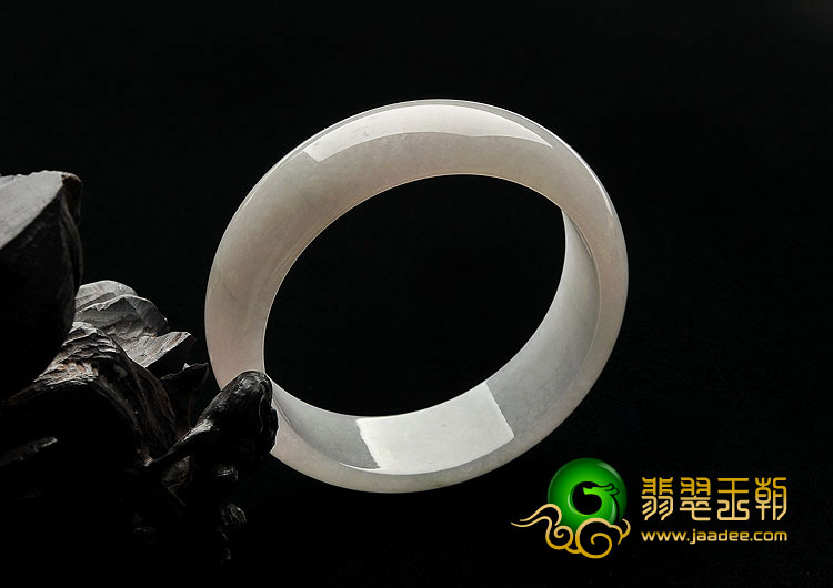 糯冰种晴水缅甸翡翠A货手镯（55.4mm）