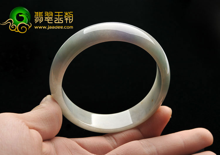 糯冰紫罗兰飘花缅甸翡翠A货手镯（57mm）