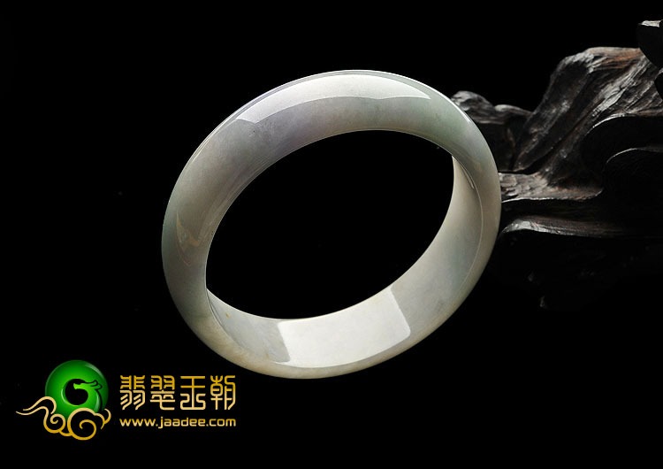 糯冰紫罗兰飘花缅甸翡翠A货手镯（57mm）