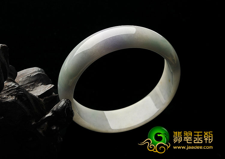 糯冰紫罗兰飘花缅甸翡翠A货手镯（57mm）