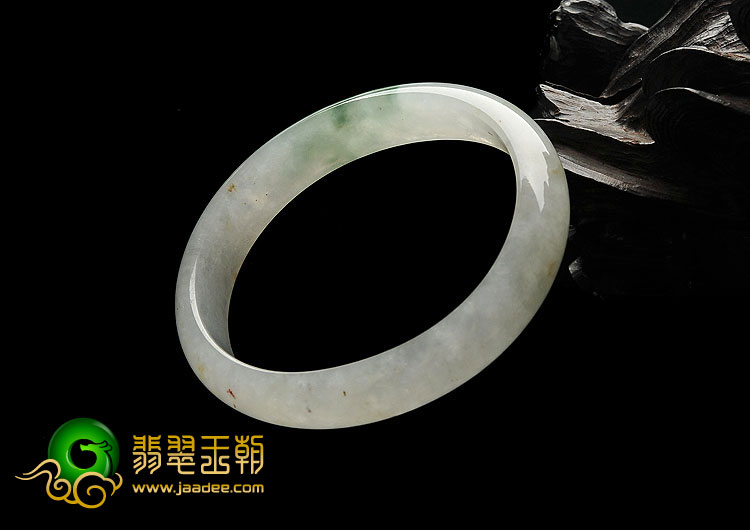 冰种飘花缅甸翡翠A货贵妃镯（56.4mm-49.6mm）