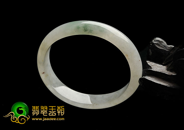 冰种飘花缅甸翡翠A货贵妃镯（56.4mm-49.6mm）