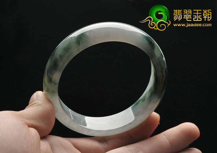 糯冰种飘花缅甸翡翠A货手镯（59.4mm）