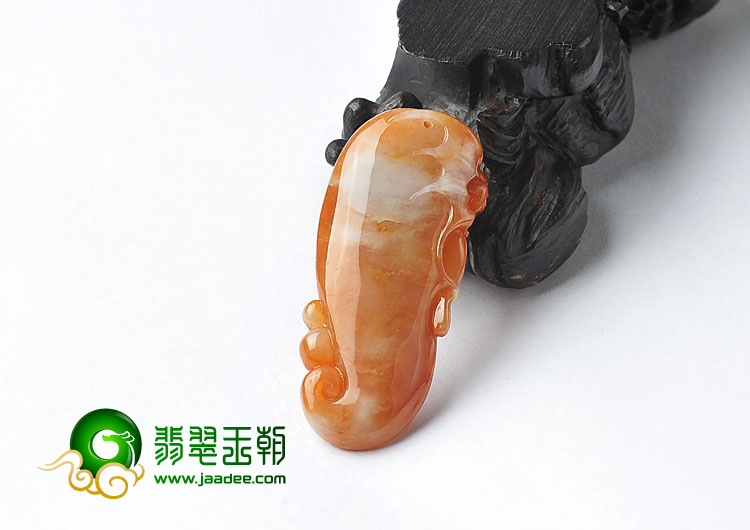 糯冰种红黄翡缅甸翡翠A货望子成龙挂件