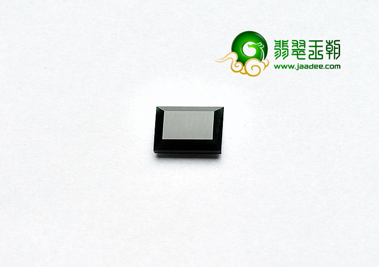 冰玻种墨翠缅甸翡翠A货戒面