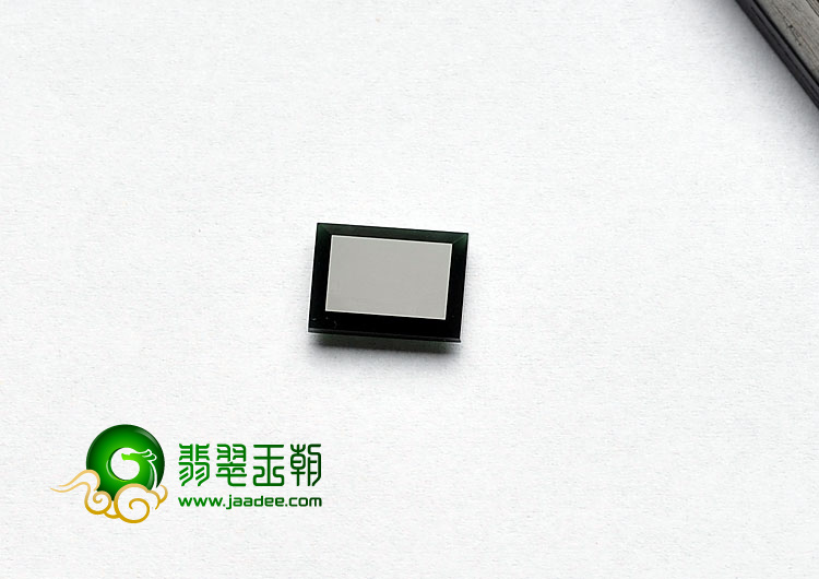 冰玻种墨翠缅甸翡翠A货戒面
