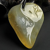 冰种褐黄翡缅甸翡翠A货如意挂件