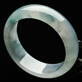 冰种飘花缅甸翡翠A货手镯（58.4mm）