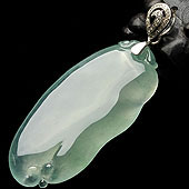 冰种晴水缅甸翡翠A货福瓜挂件