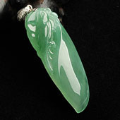 冰种晴水缅甸翡翠A货福瓜挂件