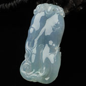 冰种晴水缅甸翡翠A货人生如意挂件