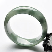 糯冰种飘花缅甸翡翠A货手镯（57.1mm）