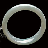 糯冰种晴水缅甸翡翠A货手镯（52mm）
