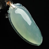 冰种晴水缅甸翡翠A货福瓜挂件