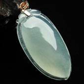 冰种晴水缅甸翡翠A货福瓜挂件