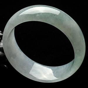 糯冰种晴水缅甸翡翠A货手镯（56.8mm）