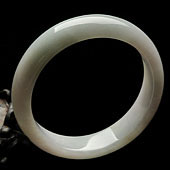 糯冰种晴水缅甸翡翠A货手镯（54.4mm）
