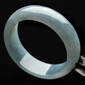 糯冰种晴水缅甸翡翠A货手镯（59.4mm）
