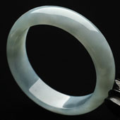 糯冰种晴水缅甸翡翠A货手镯（59.2mm）