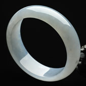 糯冰种淡紫罗兰缅甸翡翠A货手镯（58mm）