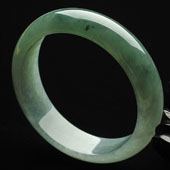 糯冰种晴水缅甸翡翠A货手镯（58.6mm）