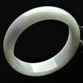 糯冰种晴水紫罗兰缅甸翡翠A货手镯（60.5mm）