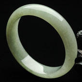 糯冰种晴水缅甸翡翠A货手镯（52.8mm）