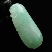 糯冰种晴水缅甸翡翠A货福瓜挂件