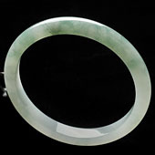糯冰种飘花缅甸翡翠A货手镯（58.1mm）