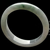 糯冰种飘花缅甸翡翠A货手镯（58.6mm）