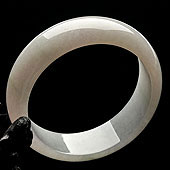 糯冰种晴水缅甸翡翠A货手镯（55.4mm）