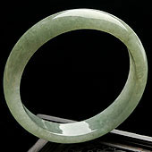 糯冰种晴水缅甸翡翠A货手镯（57.1mm）