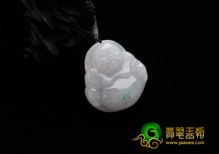 糯冰种春带彩缅甸翡翠A货玉佛挂件