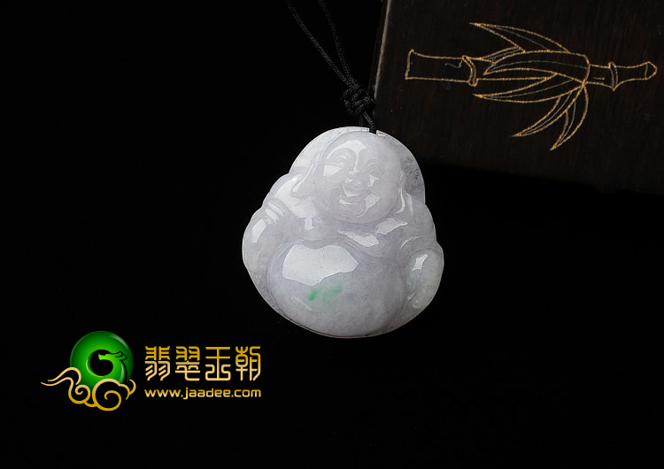 糯冰种春带彩缅甸翡翠A货玉佛挂件
