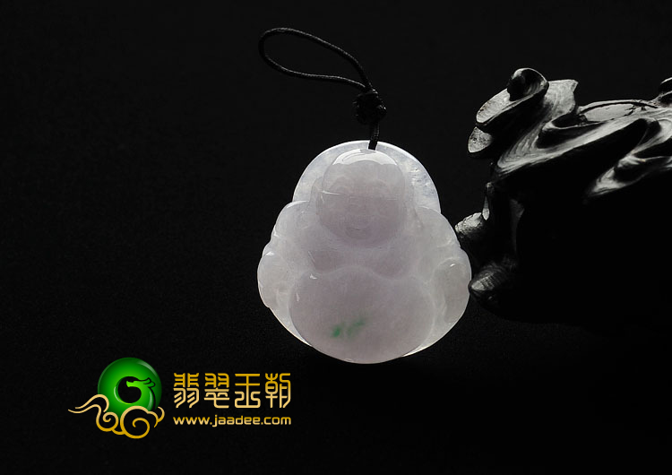 糯冰种春带彩缅甸翡翠A货玉佛挂件