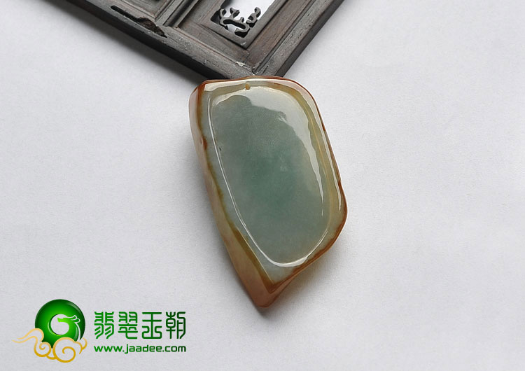 冰种褐黄翡晴水缅甸翡翠A货观音头挂件