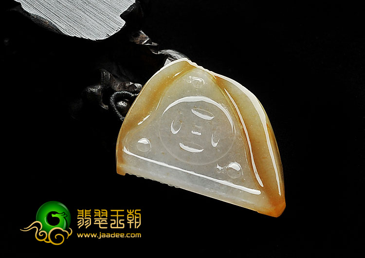 冰种黄翡缅甸翡翠A货秦始皇挂件