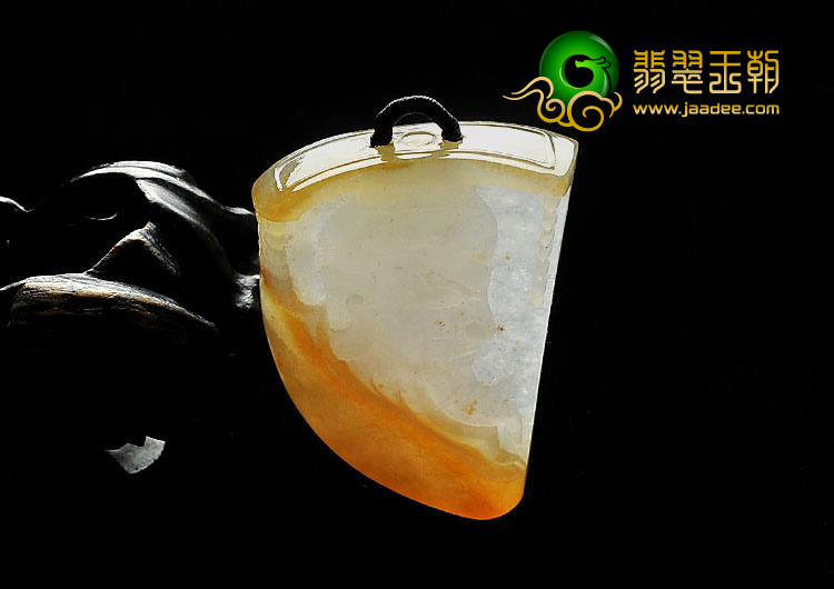 冰种黄翡缅甸翡翠A货秦始皇挂件