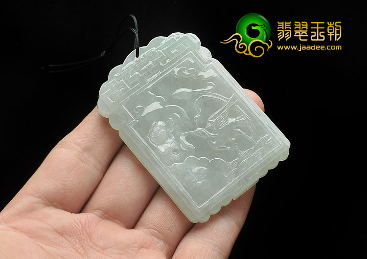 冰种晴水缅甸翡翠A货一路连科挂件