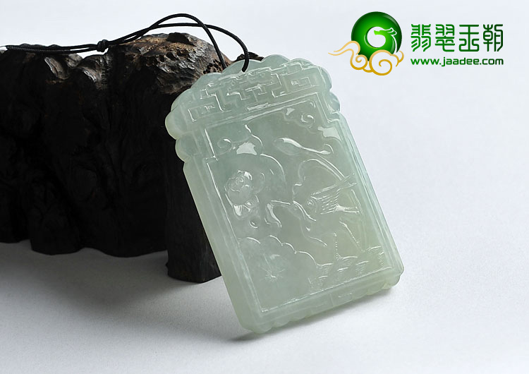 冰种晴水缅甸翡翠A货一路连科挂件