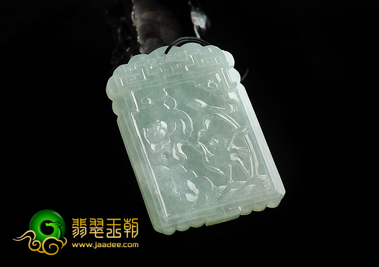 冰种晴水缅甸翡翠A货一路连科挂件