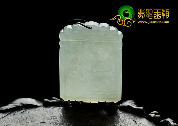 冰种晴水缅甸翡翠A货一路连科挂件