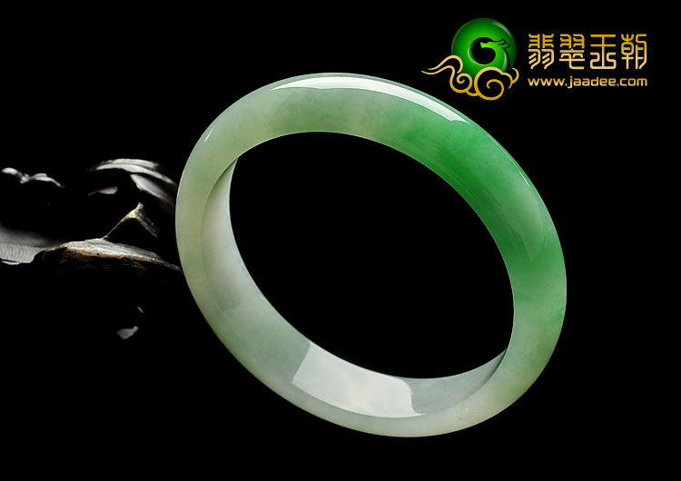冰种翠色缅甸翡翠A货手镯（57.6mm）