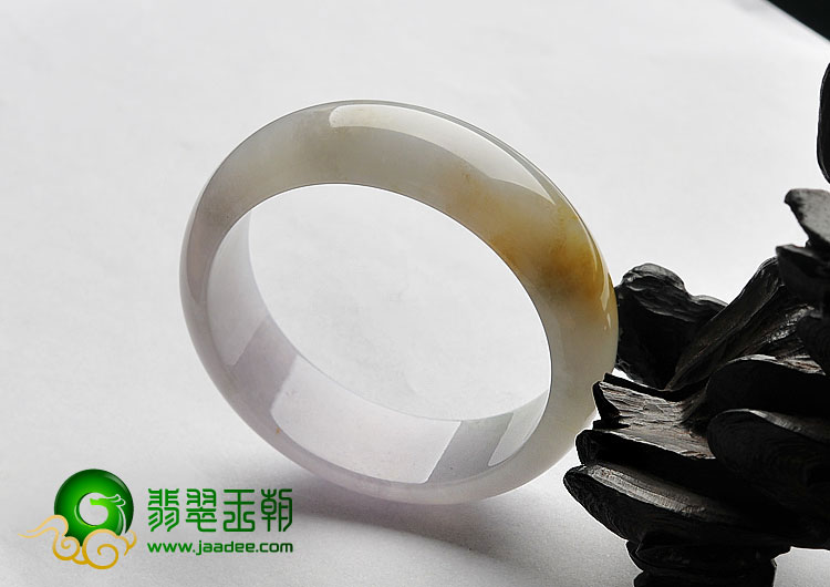 糯冰种紫罗兰黄翡缅甸翡翠A货手镯（55.8mm）