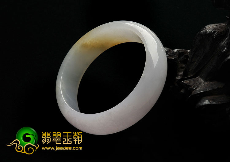 糯冰种紫罗兰黄翡缅甸翡翠A货手镯（55.8mm）